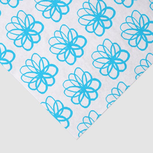 Spontane Blume - Sky Blue Seidenpapier (Ausschnitt)