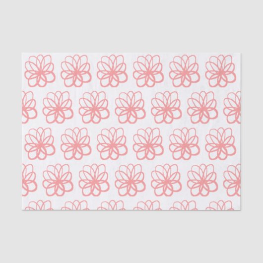 Spontane Blume - Weichrosa Seidenpapier (Vorderseite)