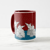 Spontane Wörter und Vogelarten-Tasche Tasse (Vorderseite Links)