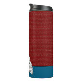 Spontane Wörter und Vogelarten-Tasche Thermosbecher (Nach rechts gedreht)