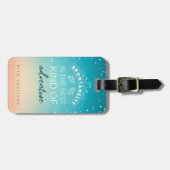 Spontaneität ist die beste Art von Abenteuer. Gepäckanhänger (Vorderseite horizontal)