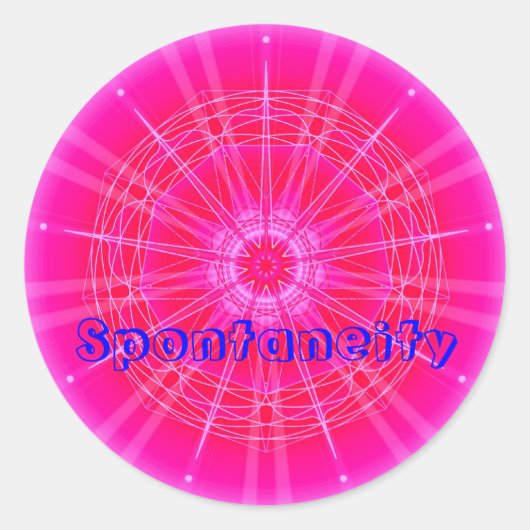 Spontaneität (Virtue Aufkleber) Runder Aufkleber (Vorderseite)