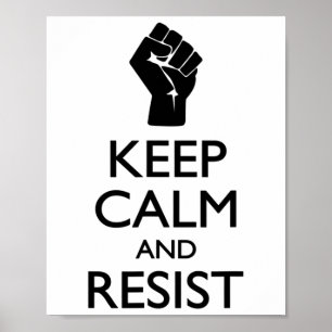 Spoof Behielt Ruhe und widersteht politischen Symb Poster