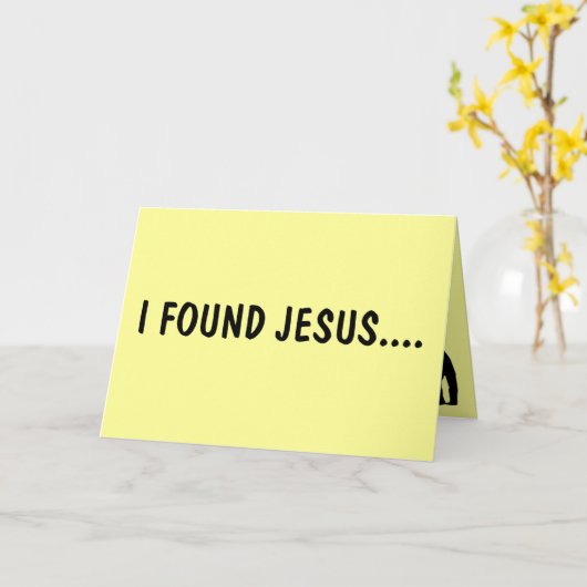 Spoof I fand Jesus Karte (Gelbe Blume)