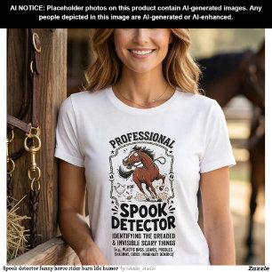 Spook-Detektor lustiger Pferdereiter Stall Leben H T-Shirt