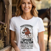 Spook-Detektor lustiger Pferdereiter Stall Leben H