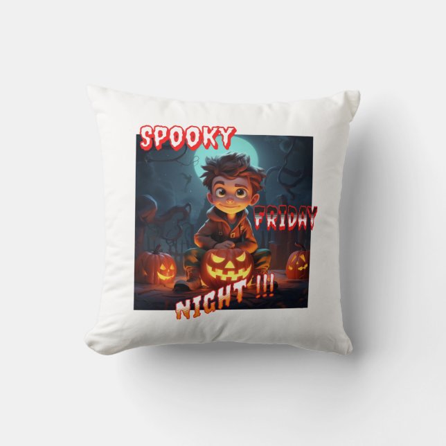 Spook Freitag Halloween Kissen (Vorderseite)