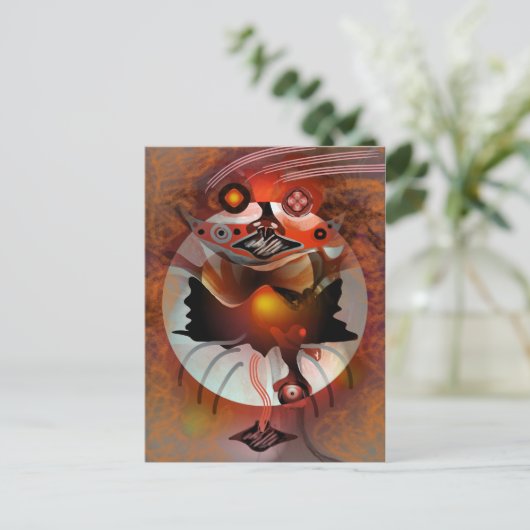 Spook-Mond Postkarte (Stehend Vorderseite)