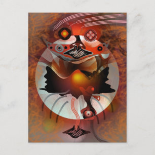 Spook Mond Postkarte