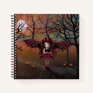 Spook Niedlich Winged Vampire Fantasy Art Sketchbo Notizblock