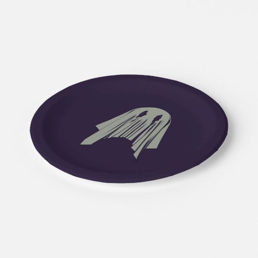 Spook-Stilplatte Pappteller (Schrägansicht)