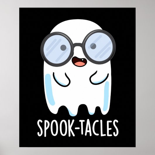 Spook-tacles Lustiger Geist-Wortwitz Dunkler Hinte Poster (Vorne)
