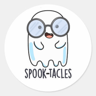 Spook-tacles Lustiger Geist-Wortwitz Runder Aufkleber