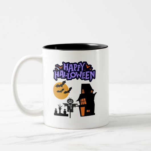 Spook-tacular Savings on Halloween Gear! Zweifarbige Tasse (Links)