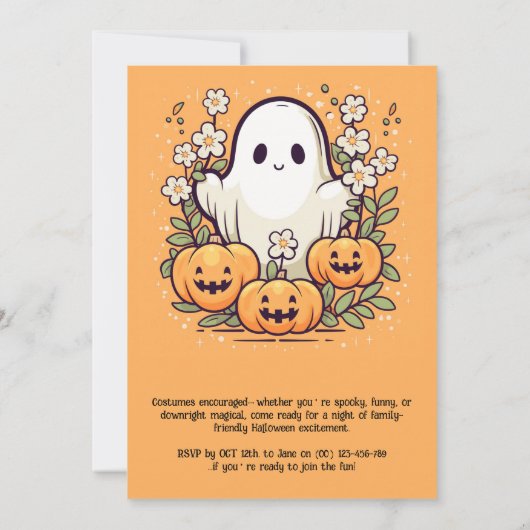 Spook-takular HALLOWEEN Bash! Einladung (Rückseite)