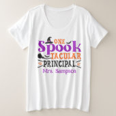 "Spook" takuläre Hauptrolle Spooky Halloween Theme Große Größe T-Shirt (Design vorne)