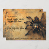 Spook-takuläre Spider HALLOWEEN Bash! Einladung (Vorne/Hinten)