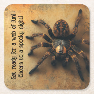 Spook-takuläre Spider HALLOWEEN Bash! Rechteckiger Pappuntersetzer