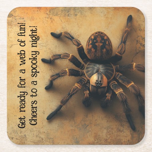 Spook-takuläre Spider HALLOWEEN Bash! Rechteckiger Pappuntersetzer (Vorderseite)