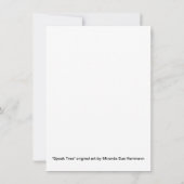 "Spook Tree" Einladung (Rückseite)