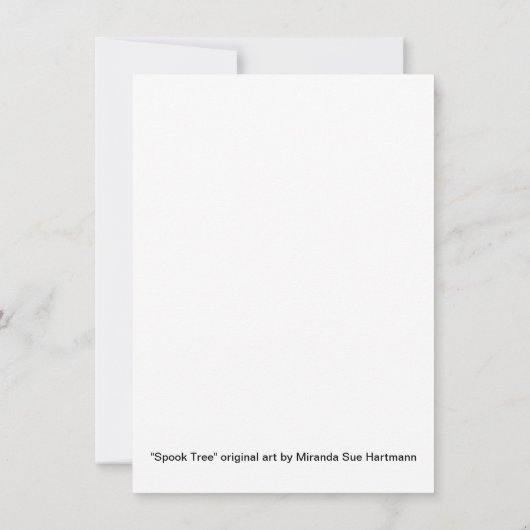 "Spook Tree" Einladung (Rückseite)