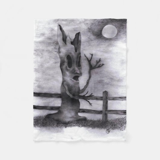 "Spook Tree" Fleecedecke (Vorderseite)
