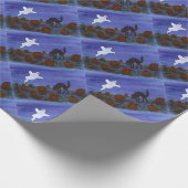 Spook und Katze im Pumpkinpflaster Geschenkpapier (Ecke)