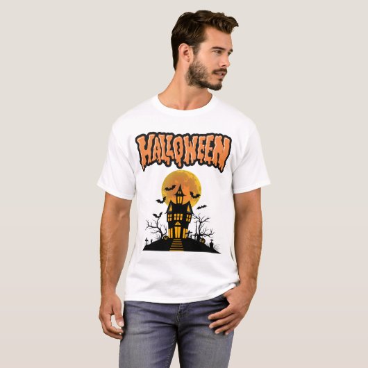 Spook Up Your Style with This Haunted House Hallow T-Shirt (Vorne ganz)