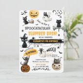 Spookatakuläres Slumber-Halloween-Party Einladung (Stehend Vorderseite)