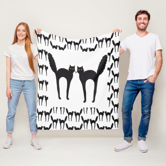 Spooked schwarze Katzen Fleecedecke (Beispiel)