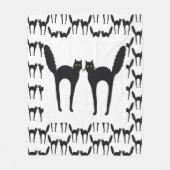 Spooked schwarze Katzen Fleecedecke (Vorderseite)