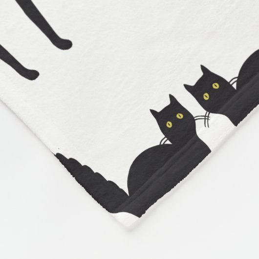 Spooked schwarze Katzen Fleecedecke (Ecke)
