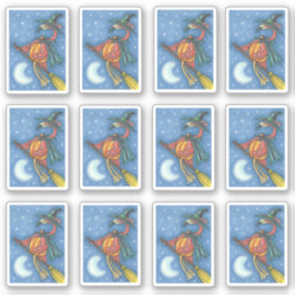 SPOOKER ALBERN PINK FLAMINGO WITCH AUF HALLOWEEN F AUFKLEBER