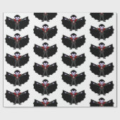 Spooker Alberner lustiger Cartoon Dracula Vampire Geschenkpapier (Flach)