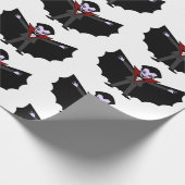 Spooker Alberner lustiger Cartoon Dracula Vampire Geschenkpapier (Ecke)