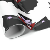 Spooker Alberner lustiger Cartoon Dracula Vampire Geschenkpapier (Rolleneckpunkt)