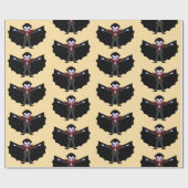 Spooker Alberner lustiger Cartoon Dracula Vampire Geschenkpapier (Flach)