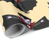 Spooker Alberner lustiger Cartoon Dracula Vampire Geschenkpapier (Rolleneckpunkt)