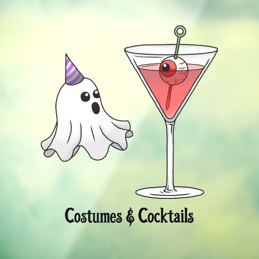 Spooker Cocktail und Niedliches Party Ghost Fensteraufkleber (Blatt 3)