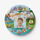 spooker Dinosaurier-halloween Geburtstagspapier-Te Pappteller (Vorderseite)