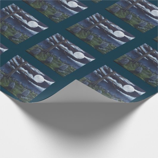 Spooker Friedhof Geschenkpapier (Ecke)