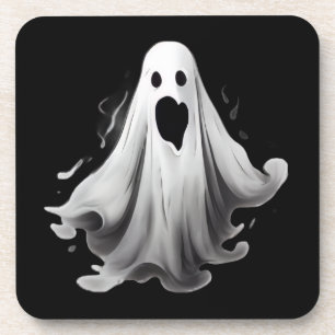 Spooker Geist auf harten Kunststoff-Untersetzer Getränkeuntersetzer