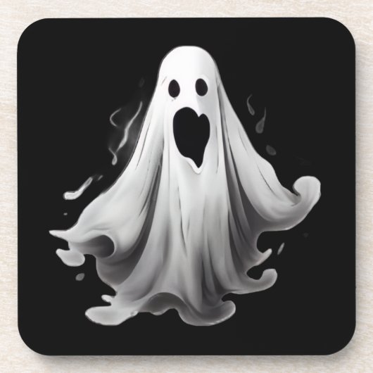 Spooker Geist auf harten Kunststoff-Untersetzer Getränkeuntersetzer (Vorderseite)