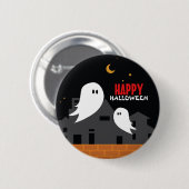 Spooker Geisterstadt zwischen Cartoon Button (Vorne & Hinten)