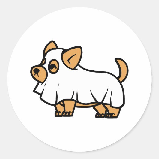 Spooker Halloween-Hund Runder Aufkleber (Vorderseite)