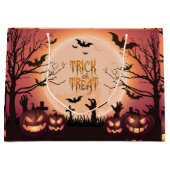 Spooker Halloween Trick oder Treat Sunset Design Große Geschenktüte (Vorderseite)