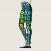 Spooker Horror Blue Green Monster Eyeball Hallowee Leggings (Links)