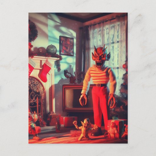 Spooker Horror Weihnachten Postkarte (Vorderseite)