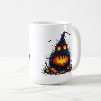 Spooker Jack O’Lantern Pumpkin mit leuchtenden Aug Kaffeetasse
