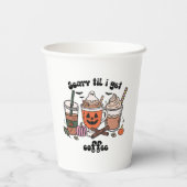 Spooker Kaffee Halloween - Beängstigend, bis ich K Pappbecher (Rückseite)
